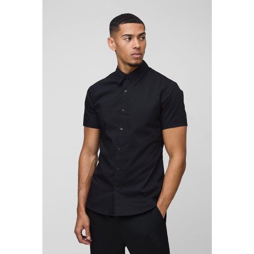 Chemise stretch à manches courtes - S - Boohooman - Modalova