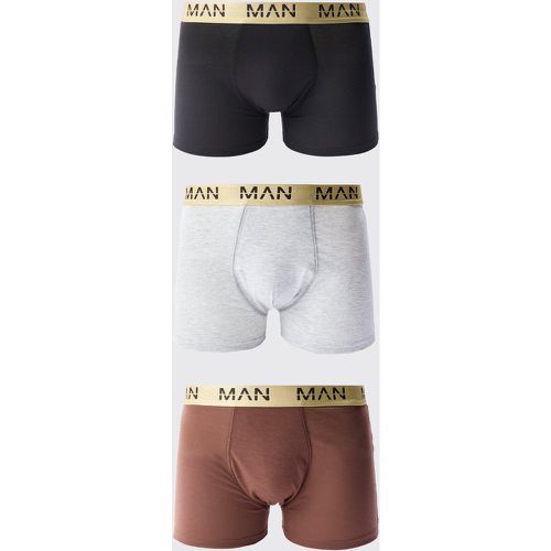 Lot de 3 boxers à logo signature doré - MAN - S - Boohooman - Modalova