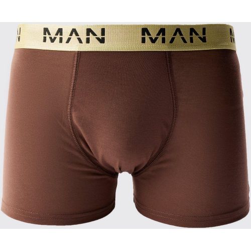 Boxer doré à logo - MAN - L - Boohooman - Modalova