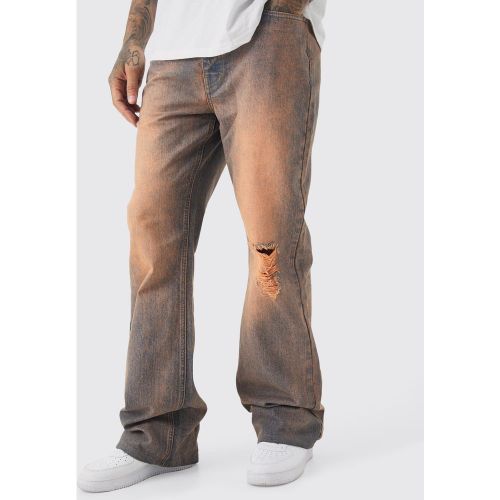 Tall - Jean flare déchiré - 34 - Boohooman - Modalova