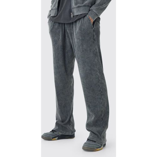 Jogging droit délavé côtelé - S - Boohooman - Modalova