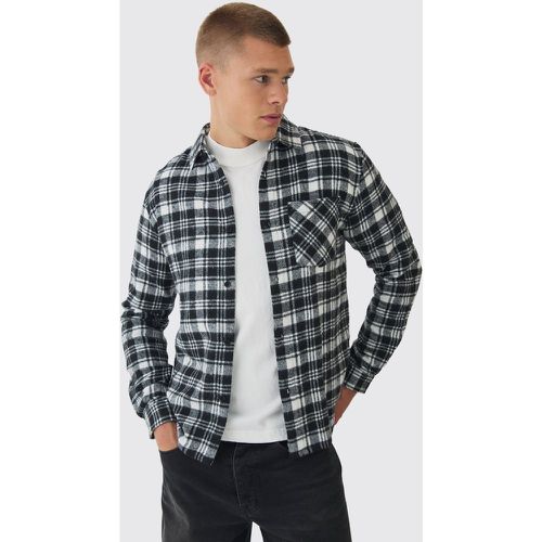 Chemise à carreaux et manches longues - S - Boohooman - Modalova