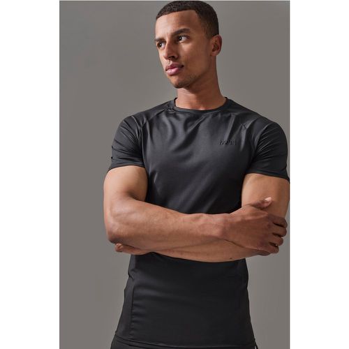 T-shirt de sport moulant à manches raglan - MAN Active homme - S - Boohooman - Modalova