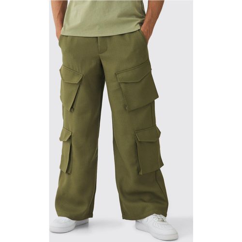 Pantalon cargo large à poches multiples - 28 - Boohooman - Modalova