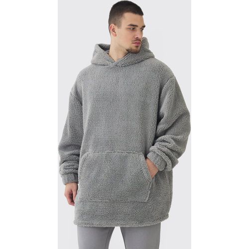 Tall - Sweat à capuche oversize en polaire - S - Boohooman - Modalova