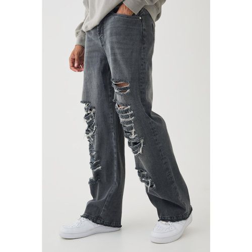 Jean large déchiré - Official - 28R - Boohooman - Modalova