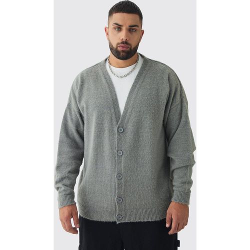 Grande taille - Cardigan oversize en maille brossée - XXXXXL - Boohooman - Modalova