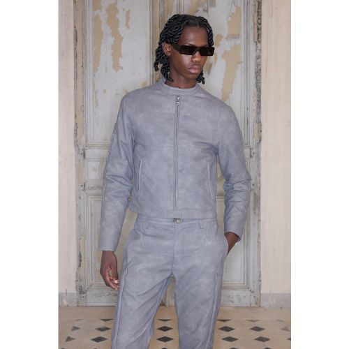 Veste biker premium - S - Boohooman - Modalova