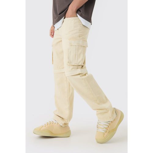 Pantalon cargo large délavé - 28 - Boohooman - Modalova