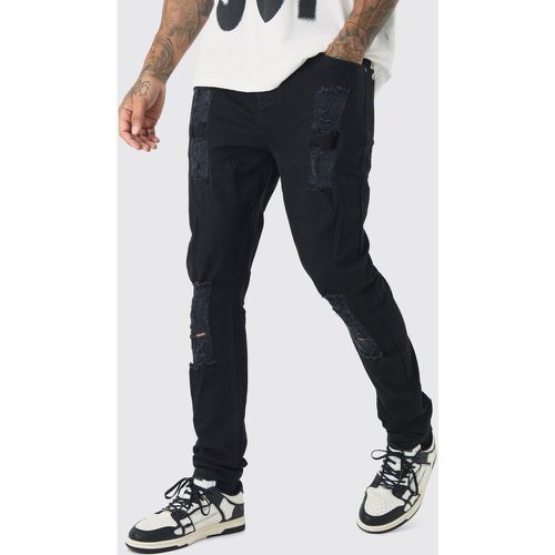 Tall - Jean skinny entièrement déchiré - 30 - Boohooman - Modalova