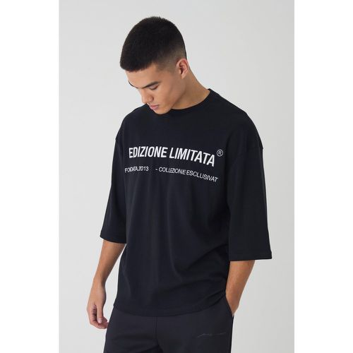 T-shirt oversize à manches 3/4 - S - Boohooman - Modalova