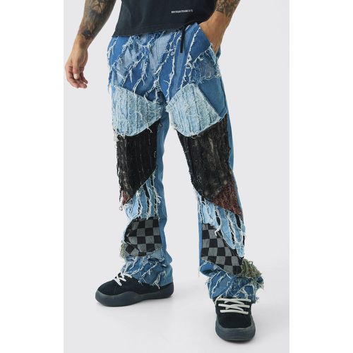 Jean flare large patchwork - 30R - Boohooman - Modalova