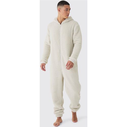 Onesie épais à capuche en polaire - S - Boohooman - Modalova