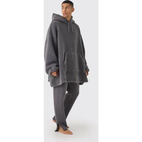 Sweat à capuche oversize en polaire - S - Boohooman - Modalova