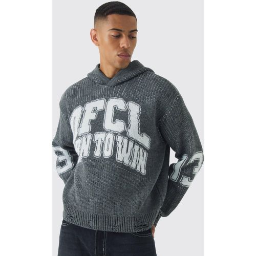 Sweat à capuche oversize universitaire - S - Boohooman - Modalova