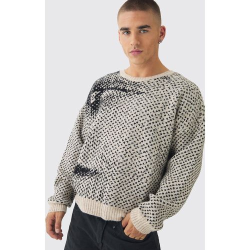 Pull oversize à motif jacquard - S - Boohooman - Modalova