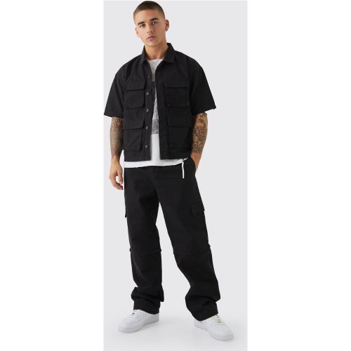 Ensemble déchiré avec chemise cargo et pantalon - L - Boohooman - Modalova