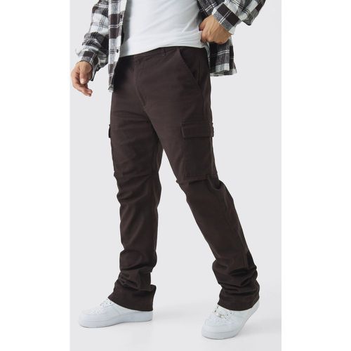 Pantalon cargo slim à taille fixe - 28 - Boohooman - Modalova