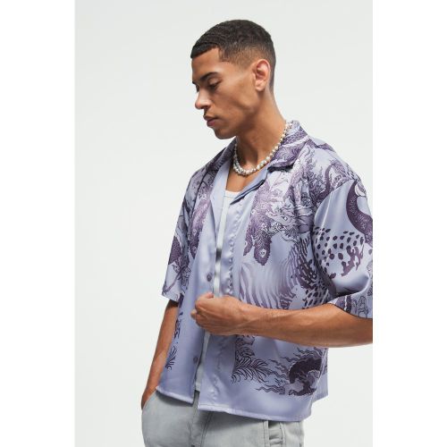 Chemise oversize satinée - S - Boohooman - Modalova