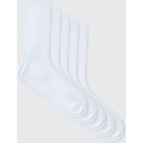 Lot de 5 paires de chaussettes unies - ONE SIZE - Boohooman - Modalova