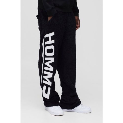 Jogging large en polaire à broderie - S - Boohooman - Modalova