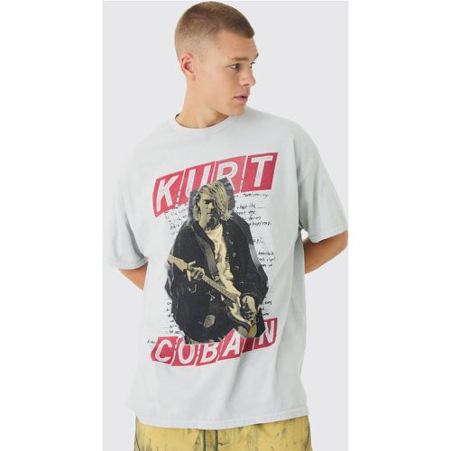 T-shirt oversize imprimé à imprimé Kurt Cobain - S - Boohooman - Modalova