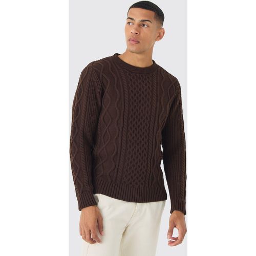 Pull en maille torsadée - S - Boohooman - Modalova