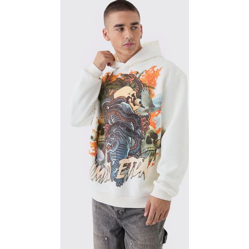 Oversized Limited Edition Tattoo Graphic Hoodie - XS - Boohooman - Modalova