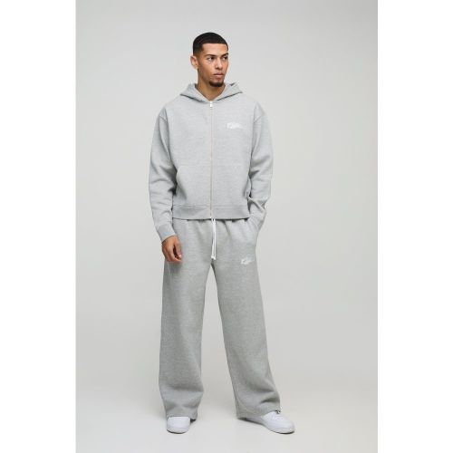 Ensemble oversize zippé à broderie - Official - XL - Boohooman - Modalova