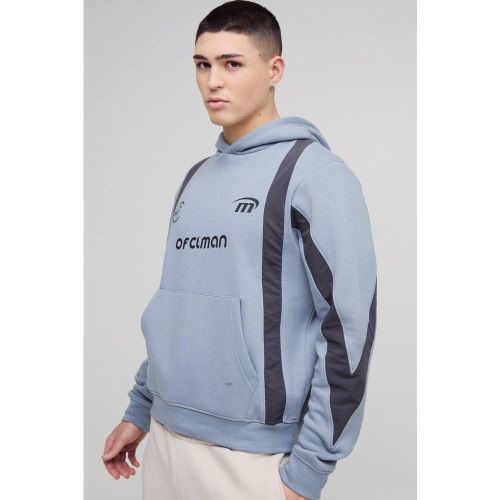 Sweat à capuche oversize à empiècements contrastants - S - Boohooman - Modalova