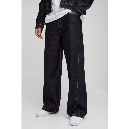 Tall - Jean baggy à coutures contrastantes - 30 - Boohooman - Modalova