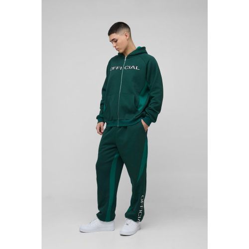 Ensemble oversize color block à broderie - Official - S - Boohooman - Modalova