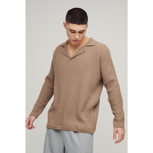 Polo oversize côtelé - S - Boohooman - Modalova