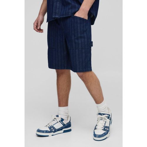 Short en jean à rayures - S - Boohooman - Modalova