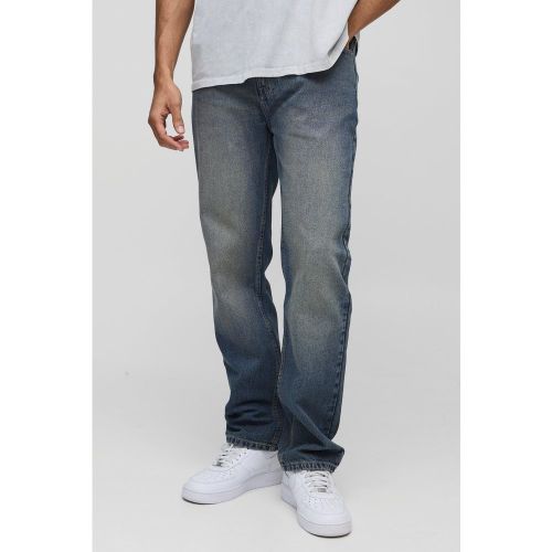 Jean droit délavé - 28R - Boohooman - Modalova