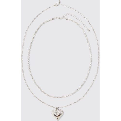 Collier à pendentif cœur en - ONE SIZE - Boohooman - Modalova