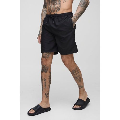Tall - Short de bain mi-long à logo - S - Boohooman - Modalova