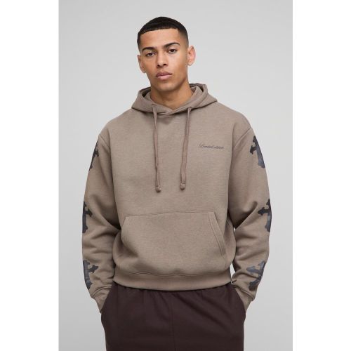 Sweat à capuche oversize à imprimé croisé - S - Boohooman - Modalova