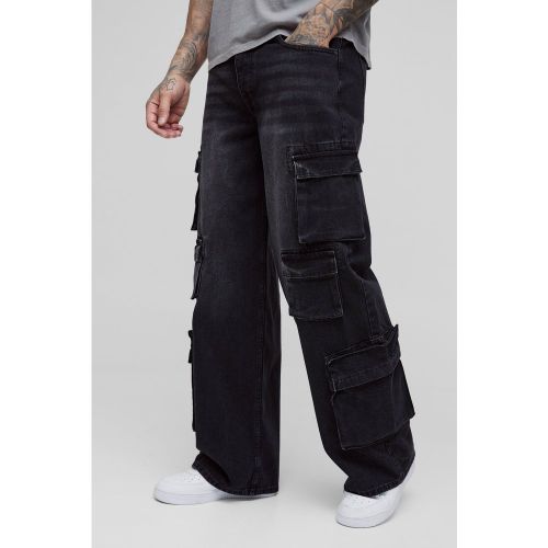 Tall - Jean flare baggy cargo homme - 30 - Boohooman - Modalova