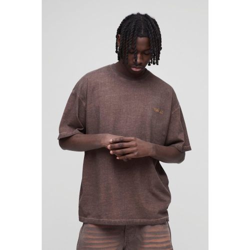 T-shirt oversize délavé - Ofcl - S - Boohooman - Modalova