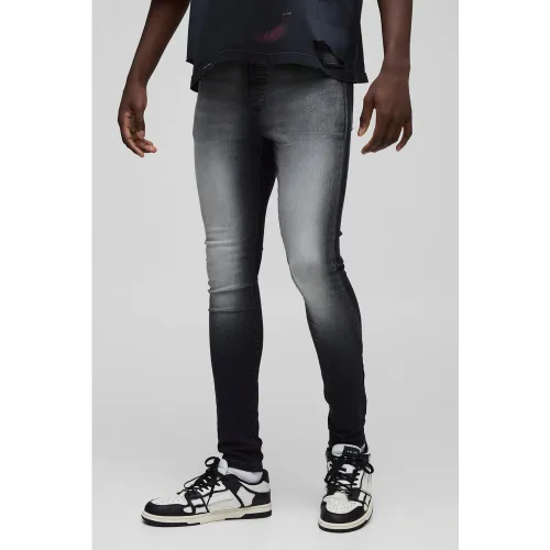Jean super skinny délavé - 28R - Boohooman - Modalova