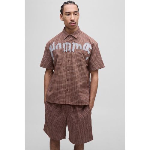 Ensemble oversize à carreaux et short - S - Boohooman - Modalova