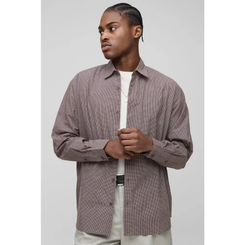 Chemise oversize à carreaux et manches longues - S - Boohooman - Modalova