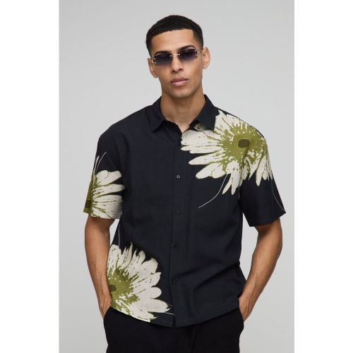 Chemise oversize effet fleurie - S - Boohooman - Modalova