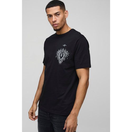 T-shirt imprimé cœur - S - Boohooman - Modalova