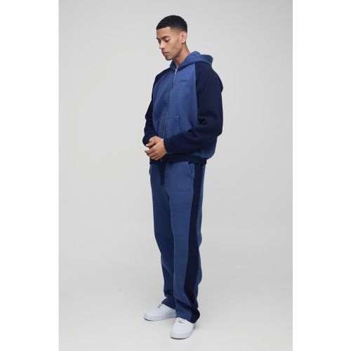 Survêtement oversize color block - MAN - S - Boohooman - Modalova