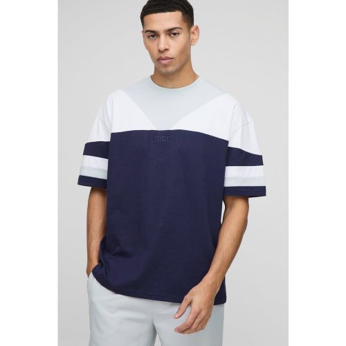 T-shirt oversize effet color block - MAN - S - Boohooman - Modalova
