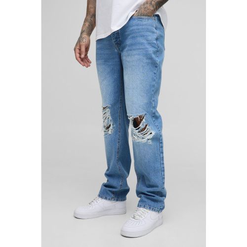 Tall - Jean droit déchiré - 32 - Boohooman - Modalova