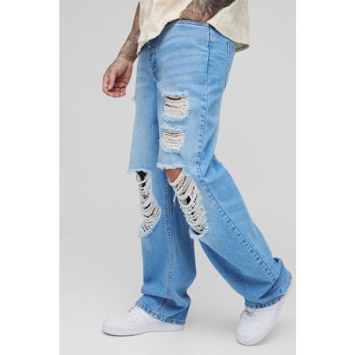 Tall - Jean droit déchiré - 30 - Boohooman - Modalova