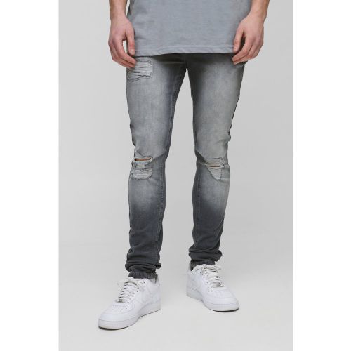 Tall - Jean stretch déchiré - 30 - Boohooman - Modalova